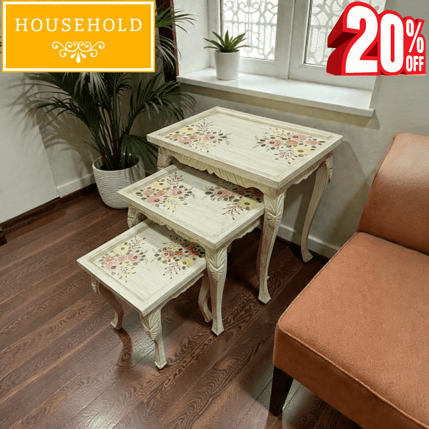 Floral Harmony Nesting Tables - Household Item