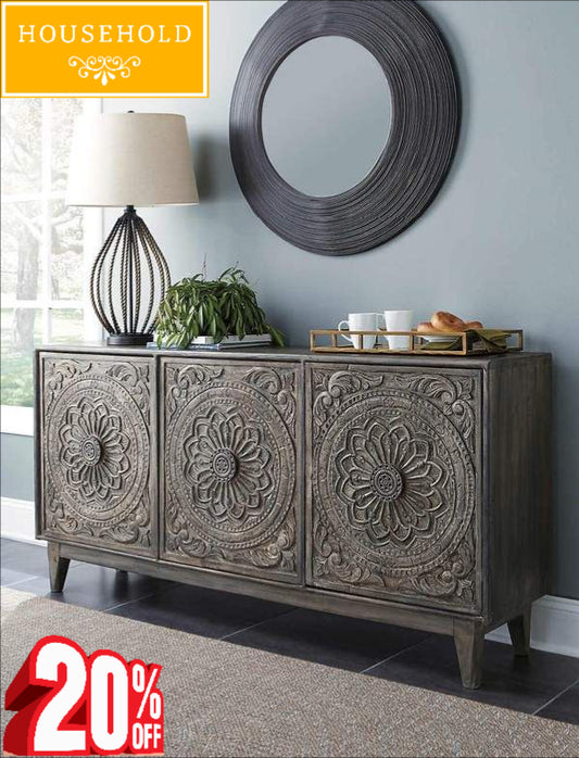 Fair Ridge Console with Round Mirror