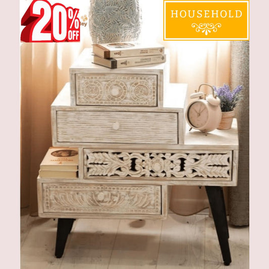 Pair of Carved Side Table