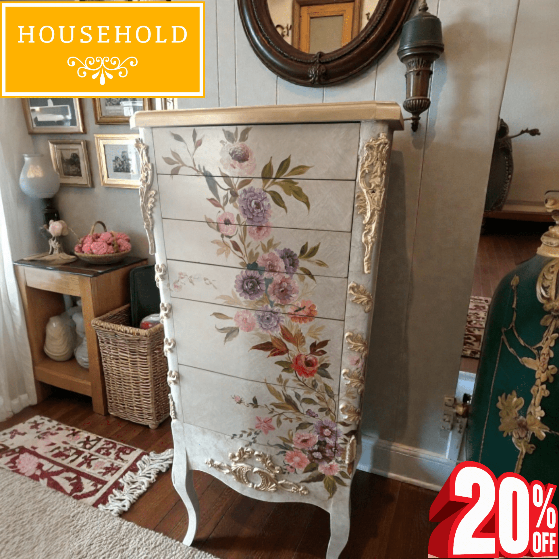 6 Drawer Hand Painted Chester - Household Item