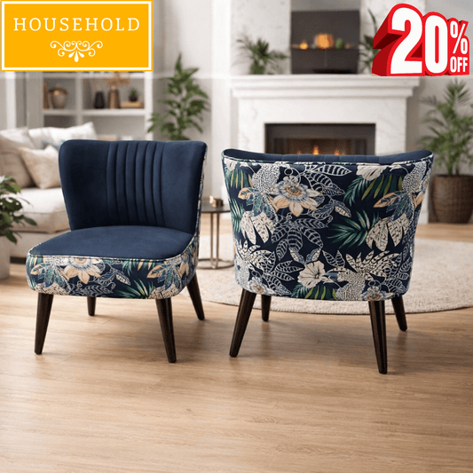 Flora Curve Accent Lounge Chairs (Set of 2) - Household Item