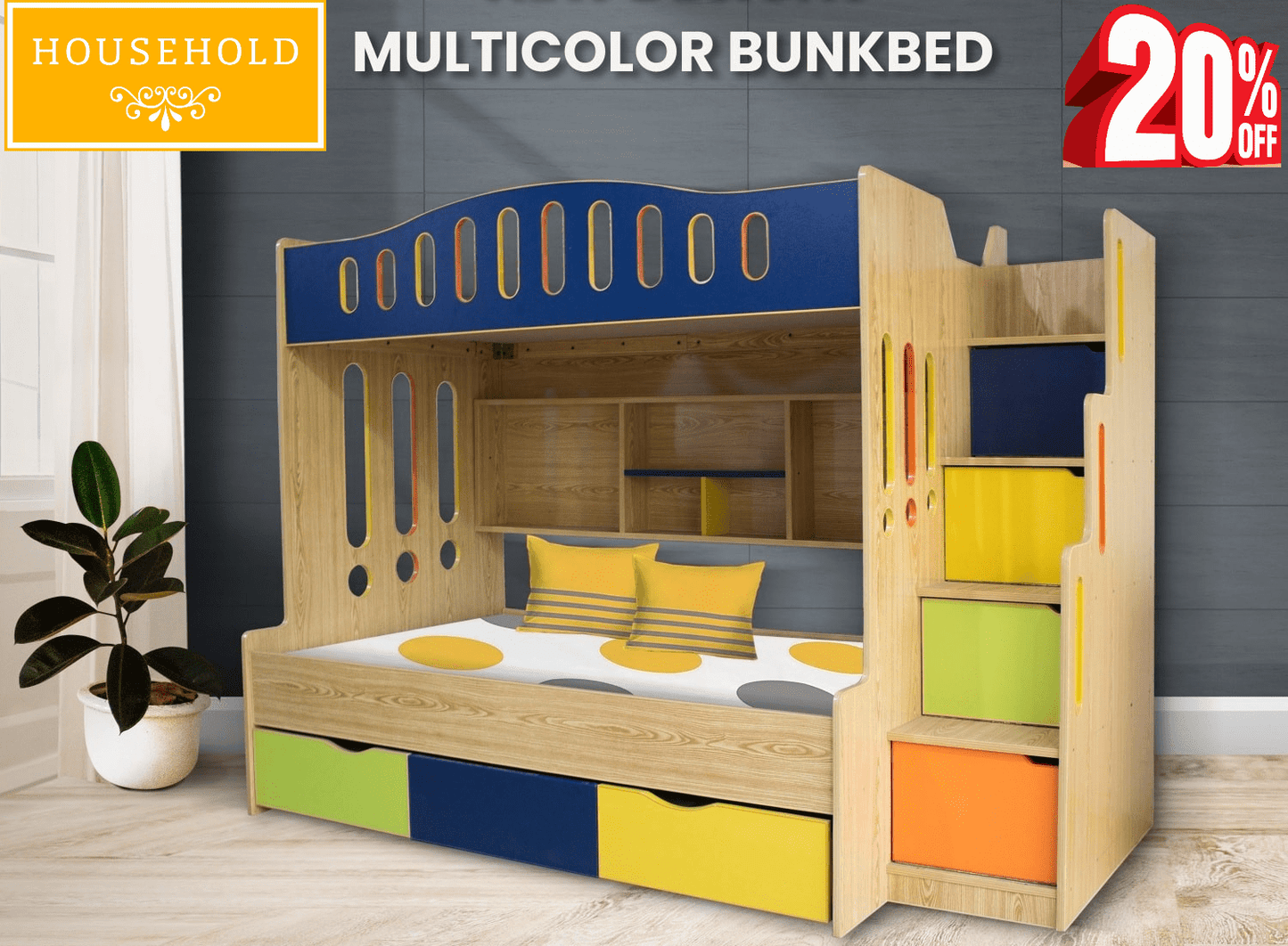 Multi Color Bunk Bed - Household Item